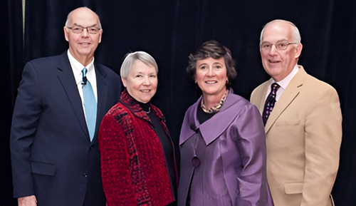 From left to right: Dr. Stephen C. Shannon, Dr. Carol A. Aschenbrener, Dr. Lucinda L. Maine and Dr. Richard W. Valachovic