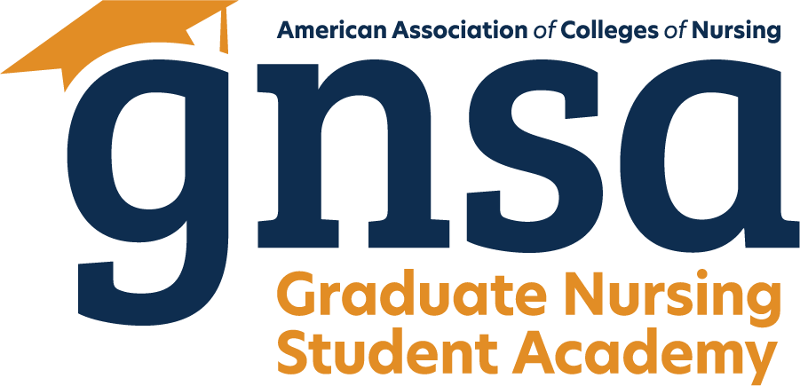 Logo: American Association of Colleges of Nursing, GNSA (Graduate Student Nursing Academy)