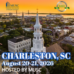 Image of city with the text, "CHARLESTON, SC, August 20-21, 2026, HOSTED BY MUSC"