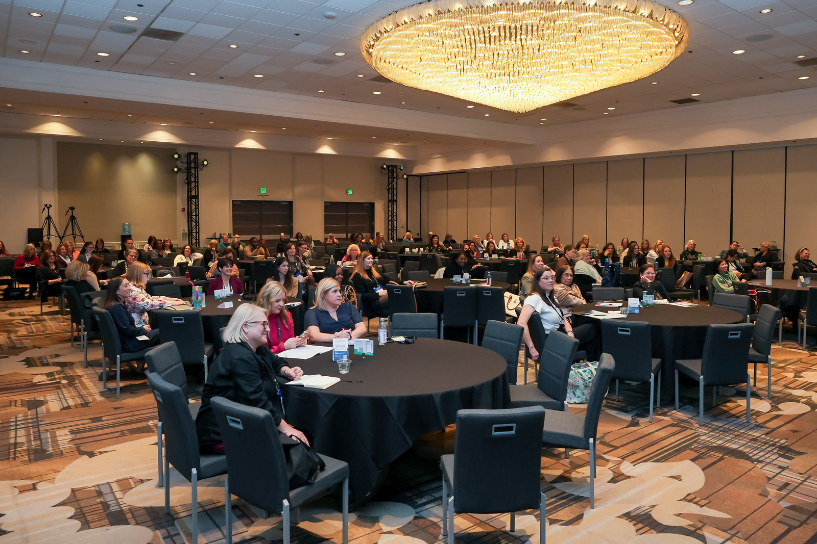 Academic nursing leaders collaborating at a conference