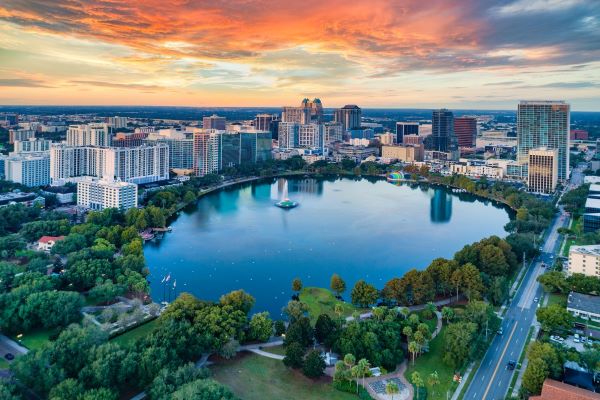 image of lake in downtown orlando image of lake in downtown orlando