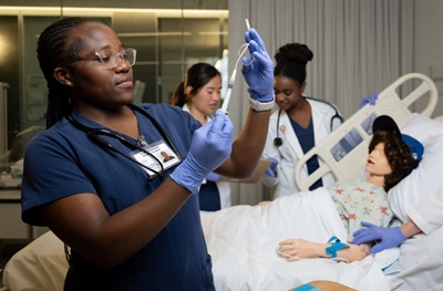 Students in skills lab