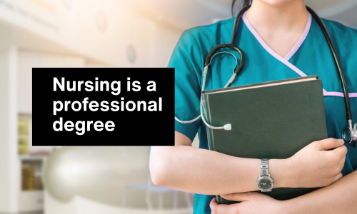Nursing student holding book