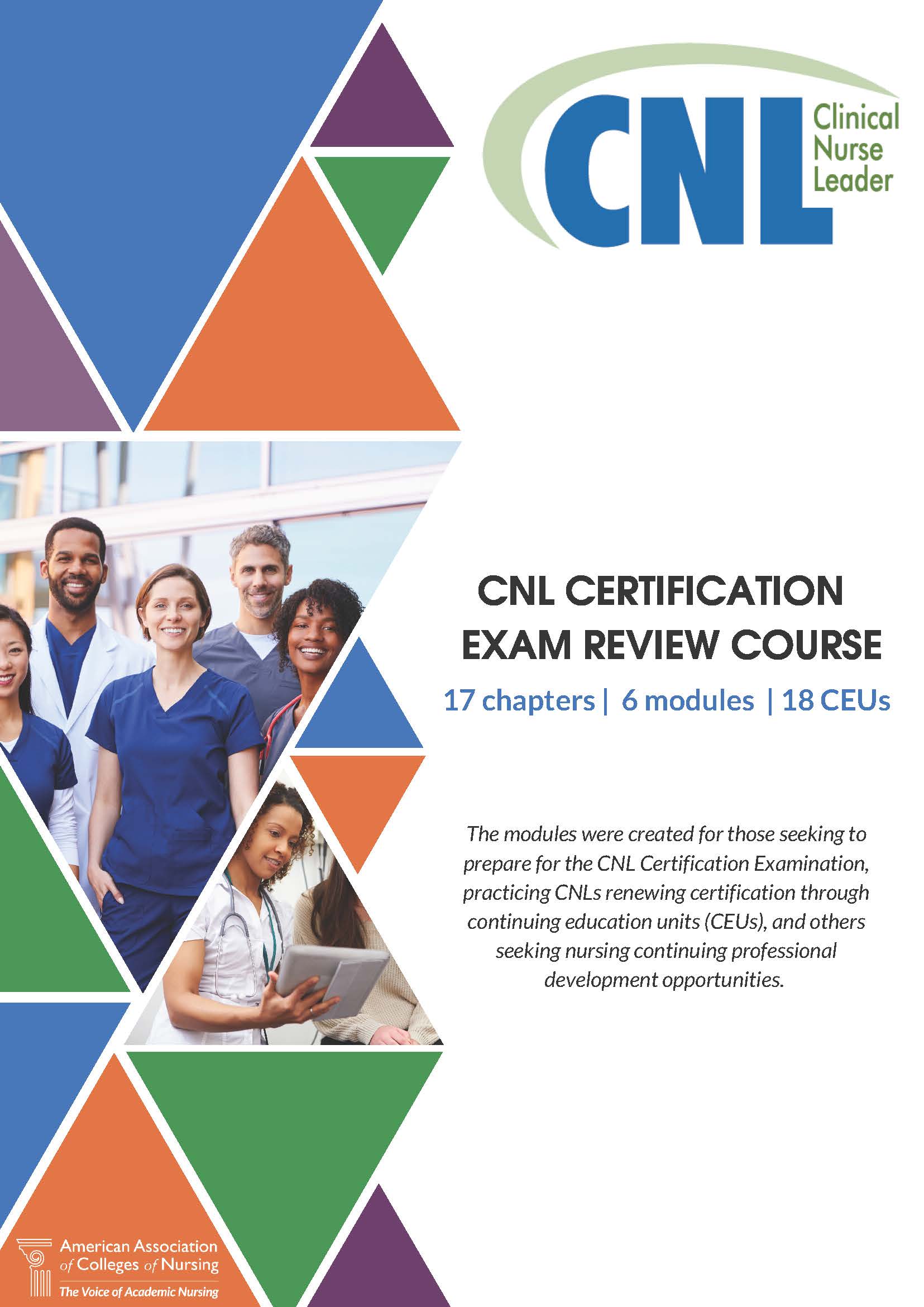 Cover of CNL Certification Exam Review Modules Brochure