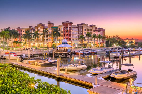 photo of boats at docks in naples florida