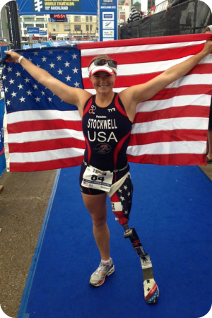 image of melissa stockwell, a right leg amputee